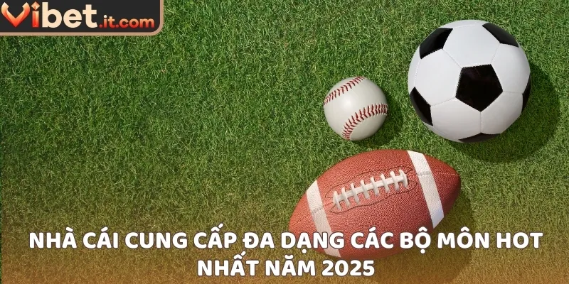 Nhà cái cung cấp đa dạng các bộ môn hot nhất năm 2025
